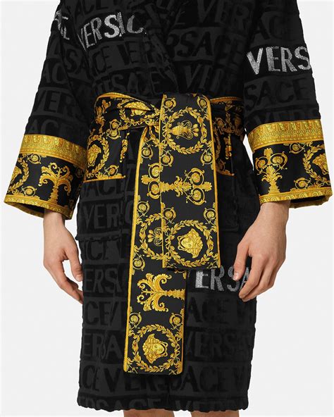 versace gold bathrobe|Versace bathrobe celebrity.